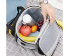 Bestier Large Capacity Shoulder Bento Bag Waterproof Insulated Picnic Lunch Bag-Black