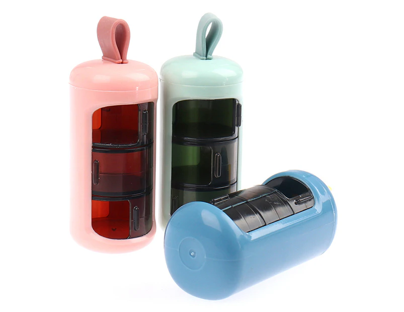 white 1pc 3 Grid Mini Portable Pill Box Organizer Large Capacity Seal up Pillbox Dispenser Mini Case Travel Supplies
