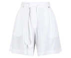 Regatta Womens Sabela Paper Bag Shorts (White) - RG7393
