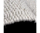 Luxury Hand Woven Diamond Cream Wool Rug
