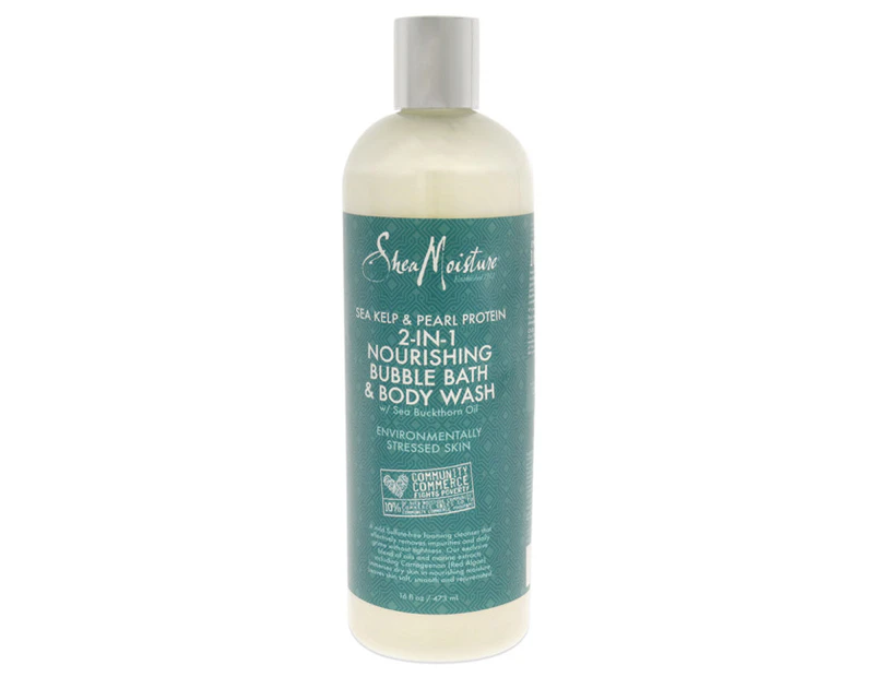 Sea Kelp and Pearl Protein 2-In-1 Nourishing Bubble Bath and Body Wash by Shea Moisture for Unisex - 16 oz Body Wash