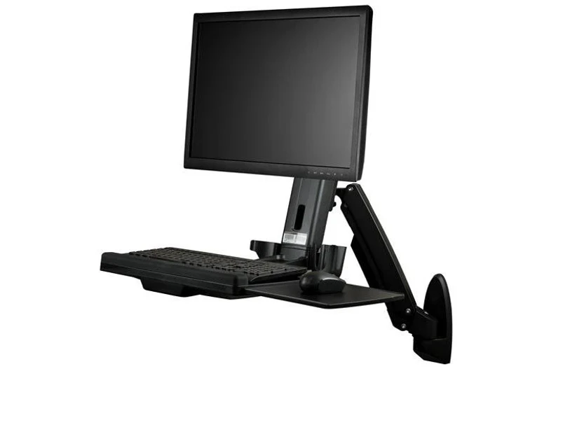 StarTech Wall Mounted Sit Stand Desk - for Single Monitor up to 24"