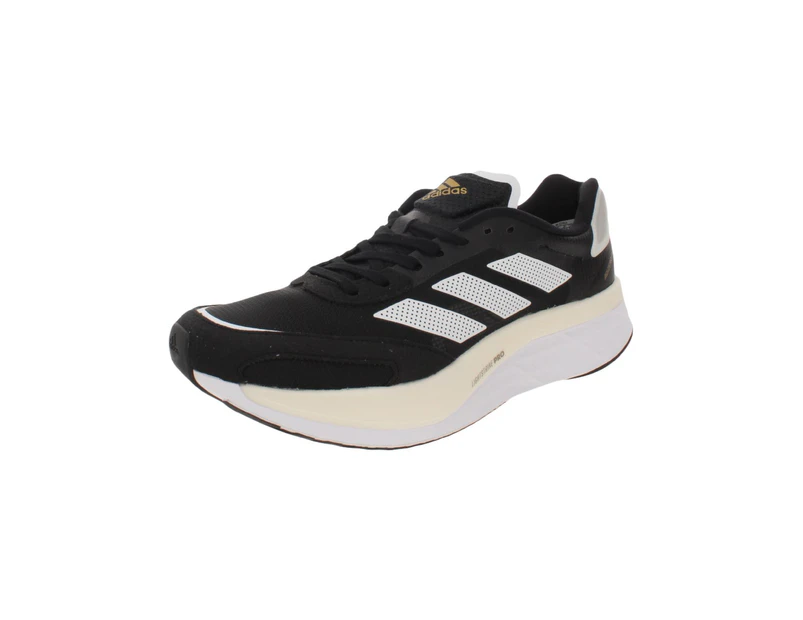 Adidas Men's Athletic Shoes Adizero Boston 10 - Color: Black/White/Gold