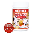 12 x Milk Pop Pawpaw Chewable Tablets Calcium & Vitamin Supplement 850mg 180 Tabs