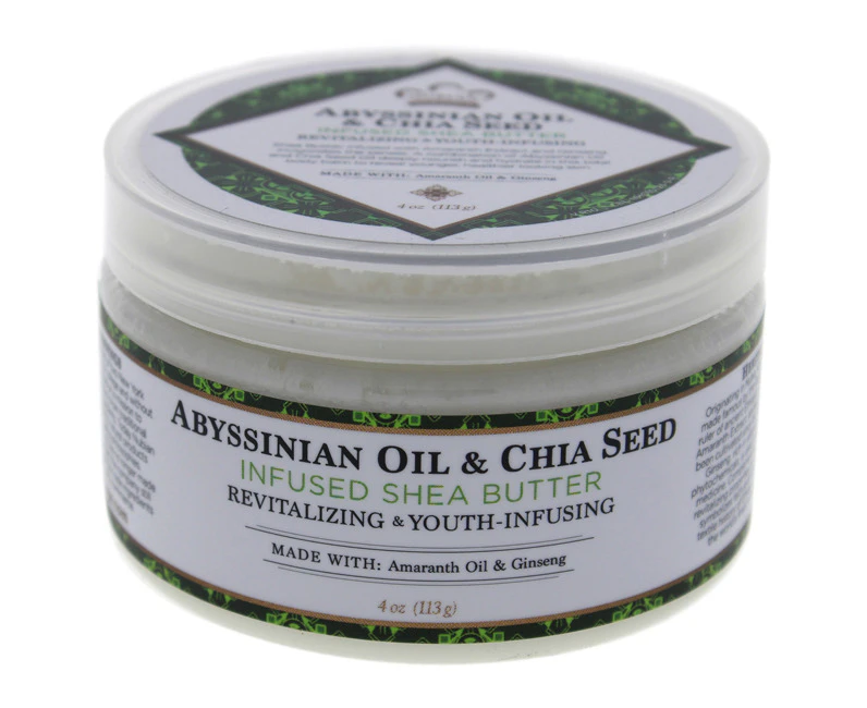 Infused Shea Butter Abyssinian Oil and Chia Seed by Nubian Heritage for Unisex - 4 oz Moisturizer