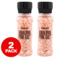 2 x Himalayan Pink Rock Salt Grinder 210g