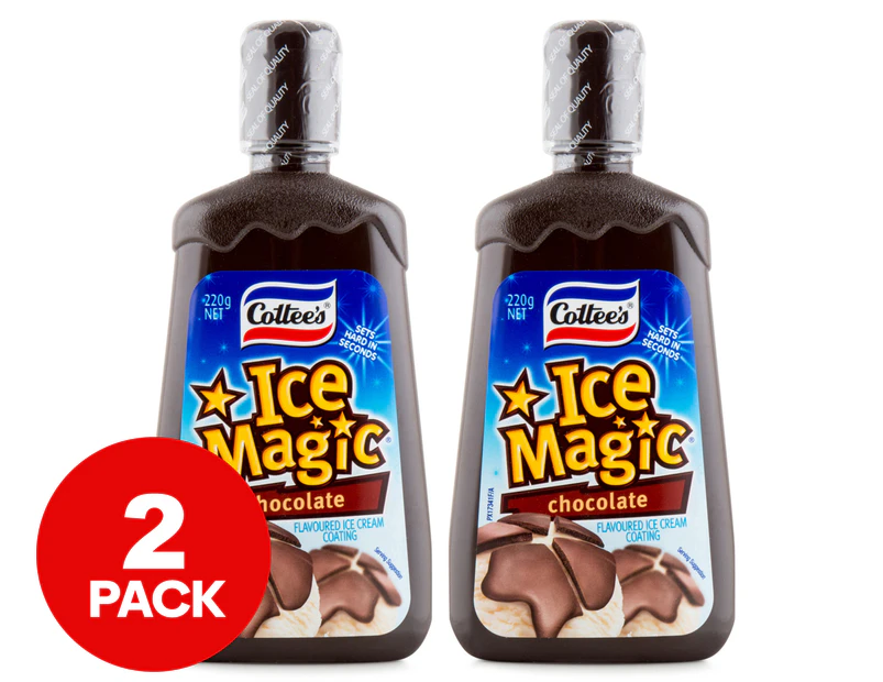 2 x Cottee's Ice Magic Chocolate 220g