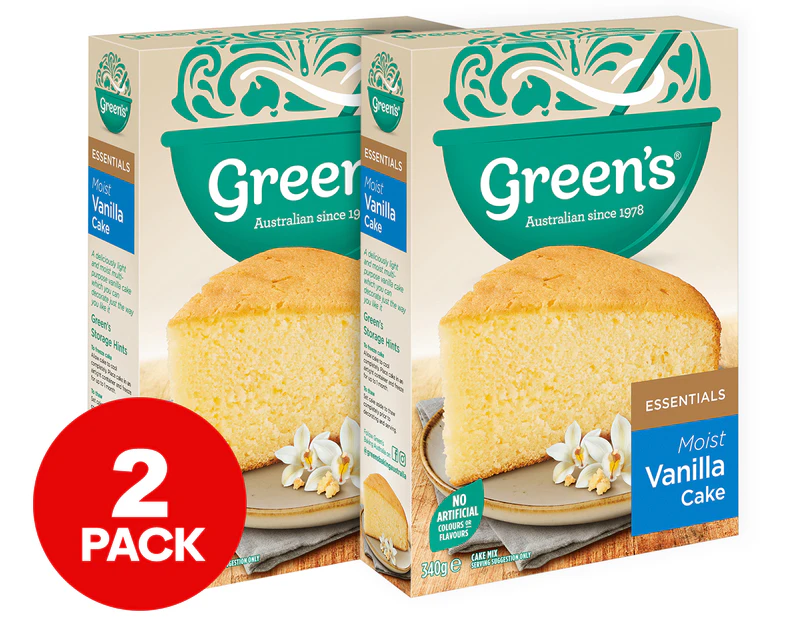 2 x Green's Essentials Vanilla Cake Mix 340g