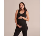 Target Maternity Organic Cotton Nursing Tank Top - Black