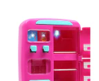 Kids Play Set 2 In 1 Refrigerator Vending Machine Kitchen Pretend Play Toys Pink