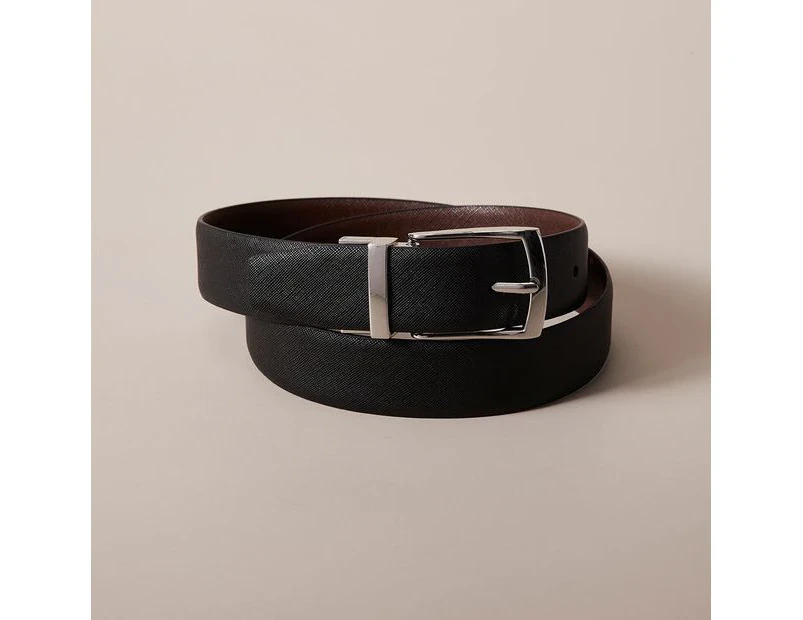 Target Reversible Leather Belt - Black