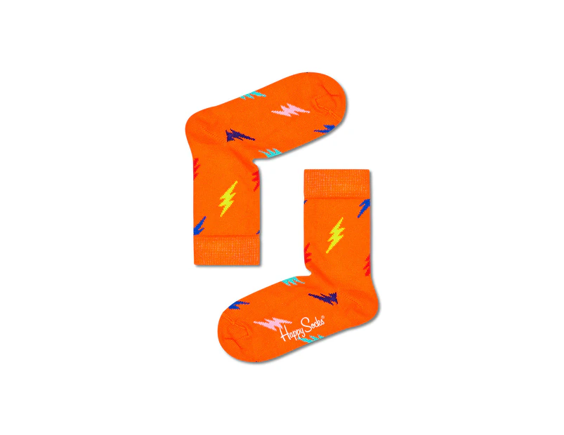 Kids Lightning Sock Orange