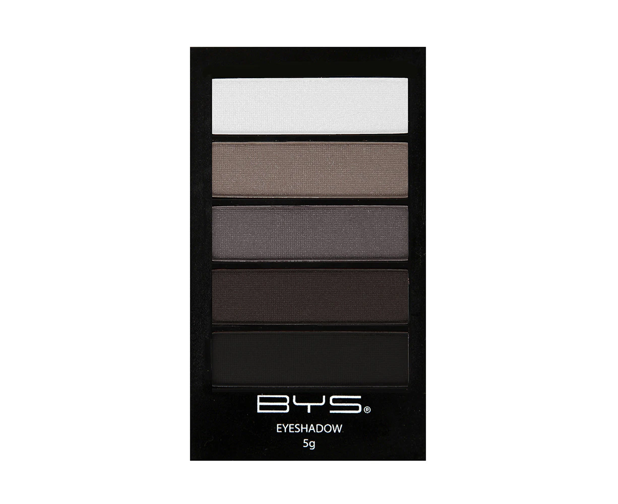 BYS 5g Eyeshadow Palette Cosmetic Beauty Face/Eye Makeup Black Steel 5 Shades