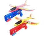 2 Plane Gun Airplane Launchers Set Toy Catapult Outside Flying Launcher Outdoor Toys