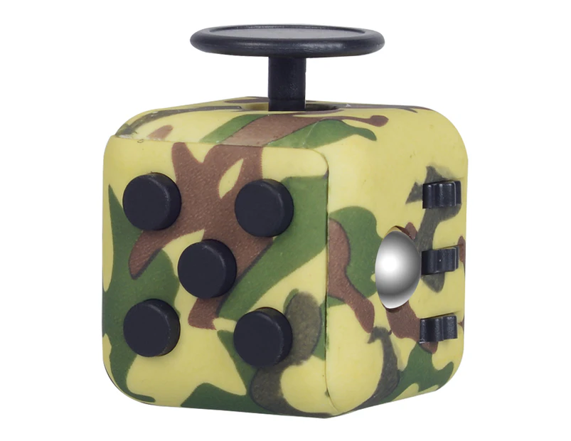 Advwin Hand Finger Cube Funny Cube Toy Gift for Kids Adults Camouflage Green