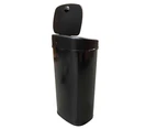 Salesbay Automatic Sensor Bin 68L Black Stainless Dust Steel Rubbish Bin