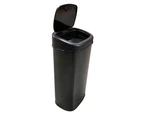 Salesbay Automatic Sensor Bin 68L Black Stainless Dust Steel Rubbish Bin