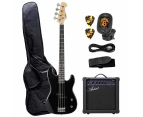 Artist APB Black Bass Guitar w/ Accessories & Amp