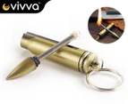 Vivva - Waterproof fire Starter lighter Match Keychain Metal Bullet Camping Survival