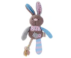 Paws & Claws Patchy Pals Plush Pet Toy w/ Rope - Rabbit