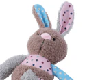 Paws & Claws Patchy Pals Plush Pet Toy w/ Rope - Rabbit