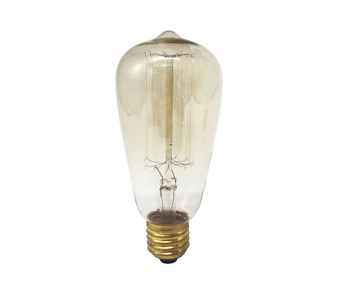 Amonson Lighting E27 40W Filament Edison Light Bulb Globe Shape A