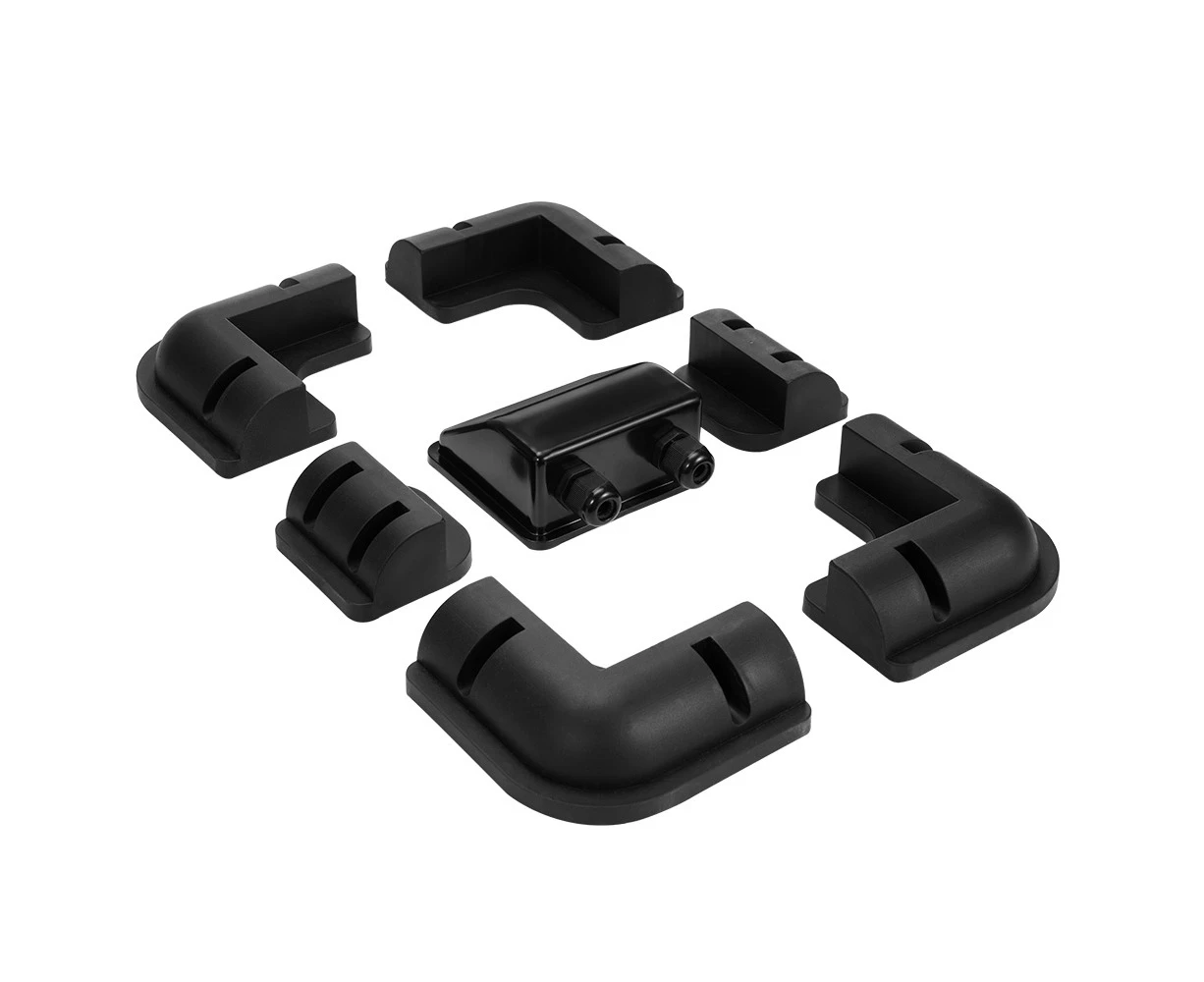 7Pcs Solar Panel Corner Mounting Brackets Kit Black