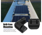 7Pcs Solar Panel Corner Mounting Brackets Kit Roof Mount Black