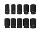 Advwin 10Pcs Impact Socket Set 3/4" Drive Deep Metric Kit Tools 22-41mm