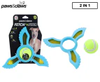 Paws & Claws Fetch Flyer Foam Dart w/ Tennis Ball - Blue