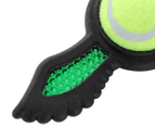 Paws & Claws Fetch Flyer Foam Dart w/ Tennis Ball - Black