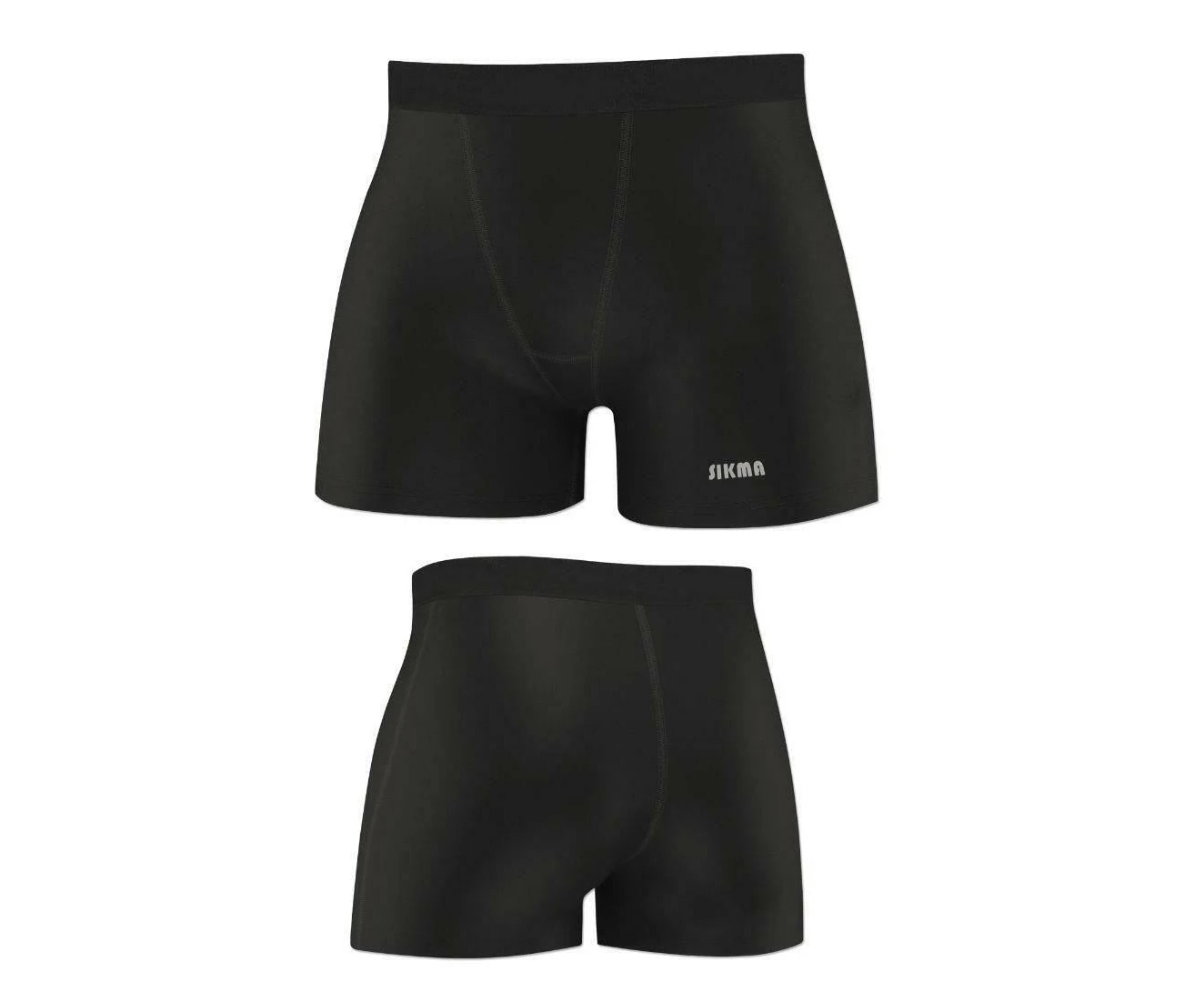 Sikma Men's Compression Baselayer Boxers(1 Nos) - Black