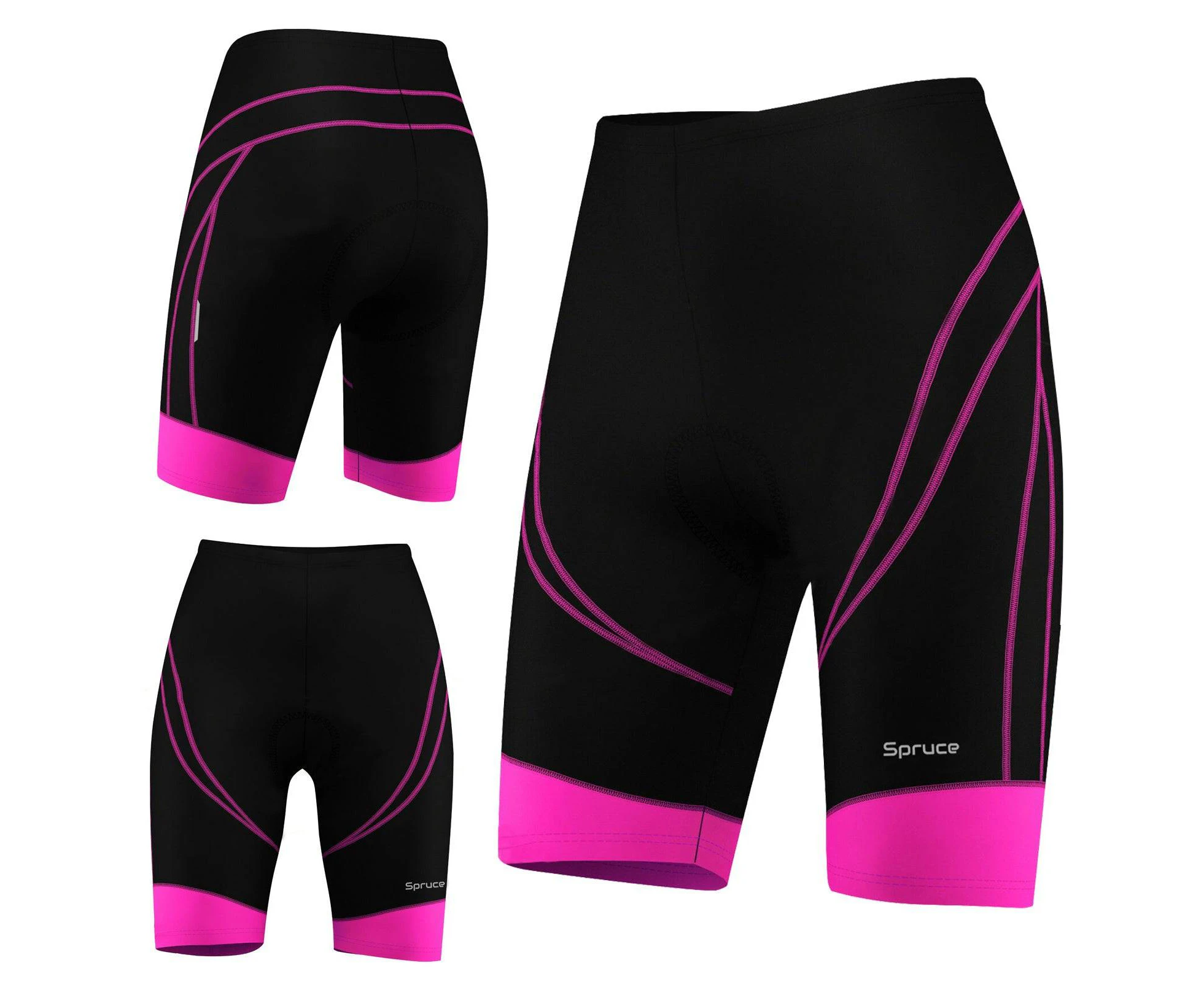 Spruce Women Cycling Gel Padded Shorts - Pink