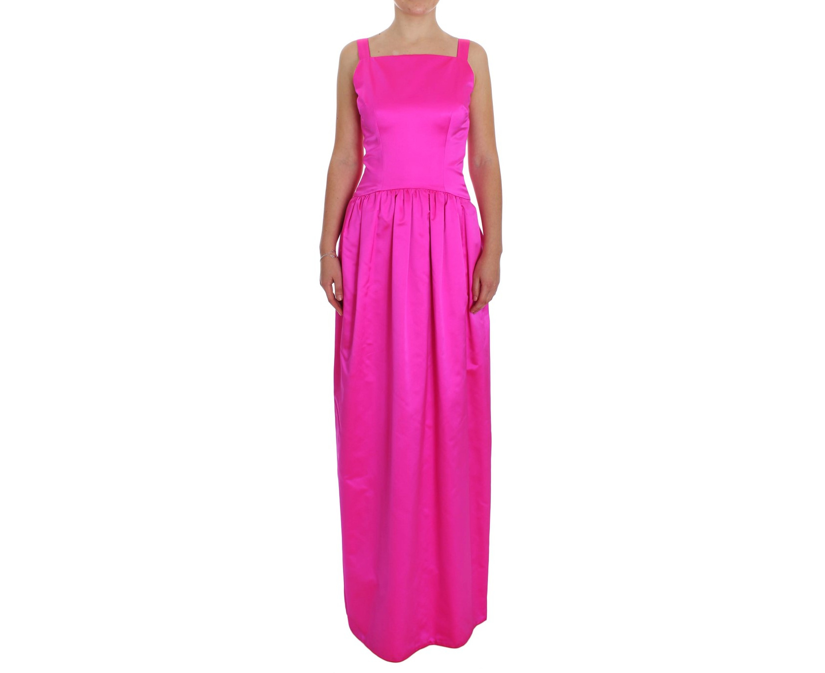 Dolce Gabbana Pink Silk Long Sheath Ball Gown Dress | Catch.com.au