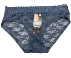 Womens Bonds Match Its Lace Bikini Underwear Dark Grey Elastane/Nylon - Dark Grey (FSQ)