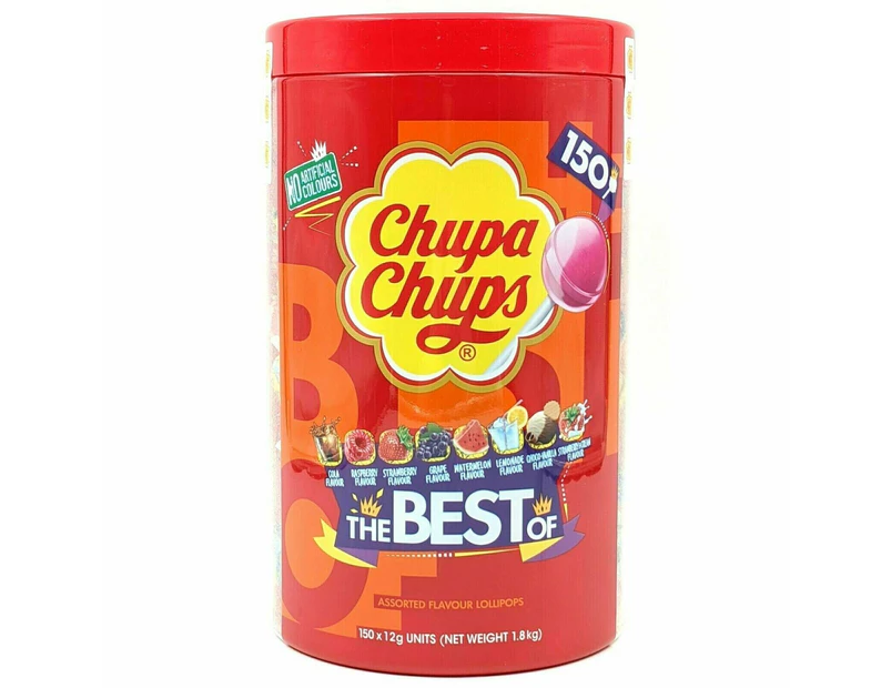 Chupa Chups Assorted Flavour Lollipops 150 CT container, 1.8 kg