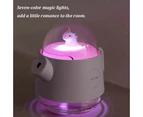 USB Cartoon Teapot Humidifiers With 7 Color Night Light Air Humidifier Home Humidify Mist Maker For Car Home Bedroom Travel Office Diffuser Pink