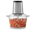 Healthy Choice Large Powerful Food Chopper Electric SS w/ 2L Glass Bowl 300W