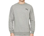 Puma Men's Essentials Small Logo Crew Fleece Sweatshirt - Grey Heather