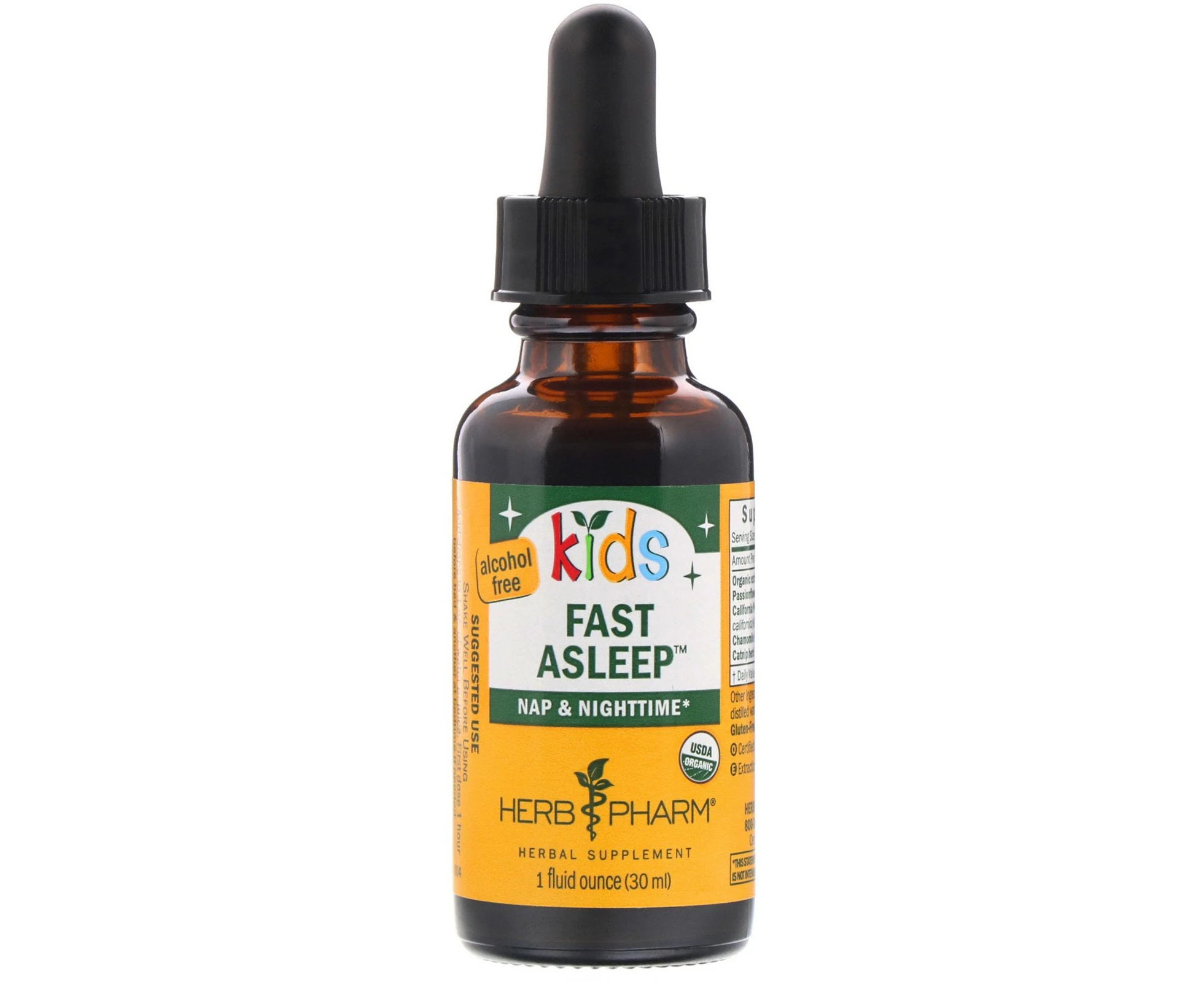 Herb Pharm, Organic Kids Fast Asleep, Alcohol Free, 1 fl oz (30 ml)