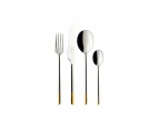Ella Partially Gold Plated Cutlery Set, 24 Pieces (Gold)