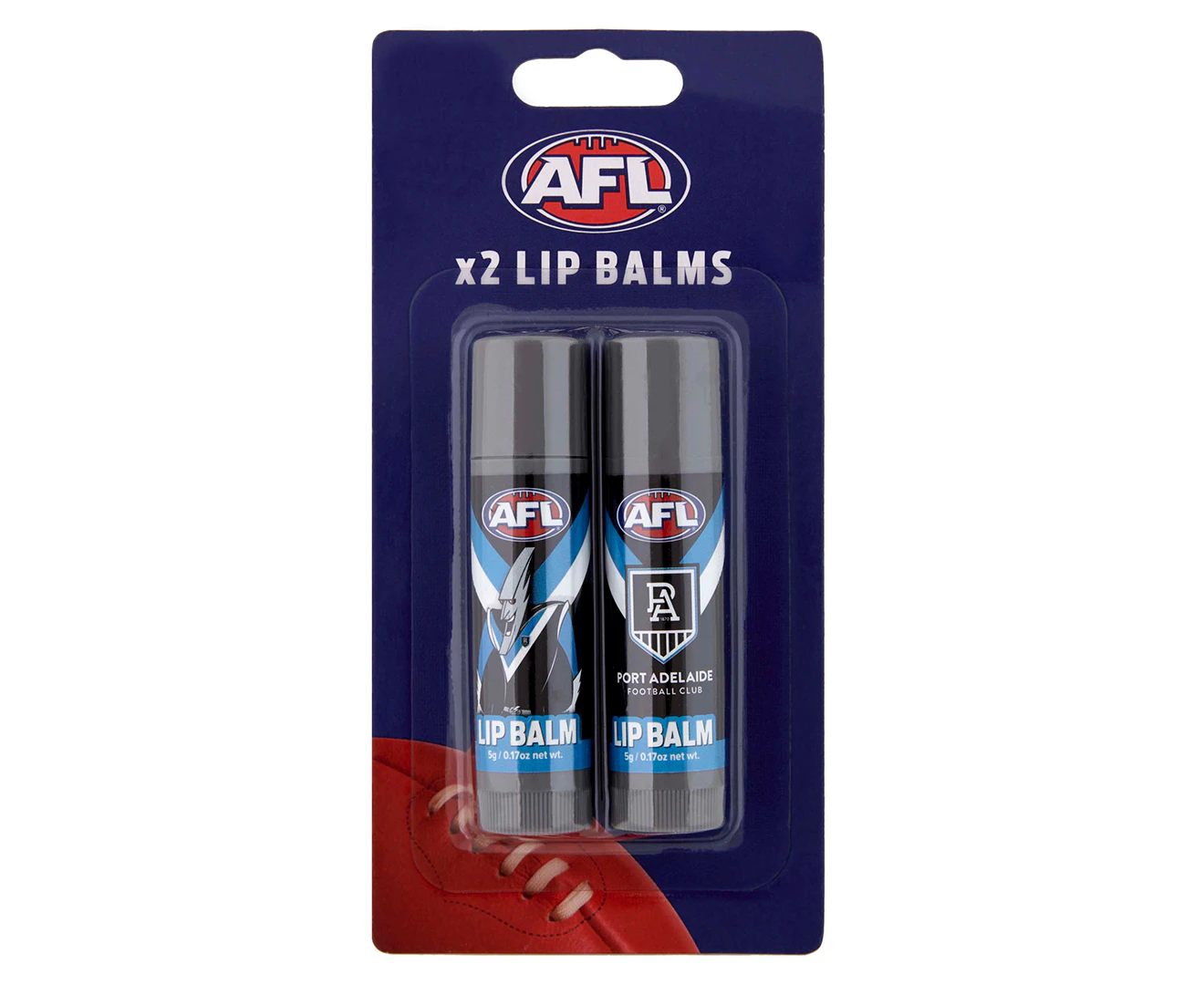 Afl Lip Balm Two Pack Port Adelaide