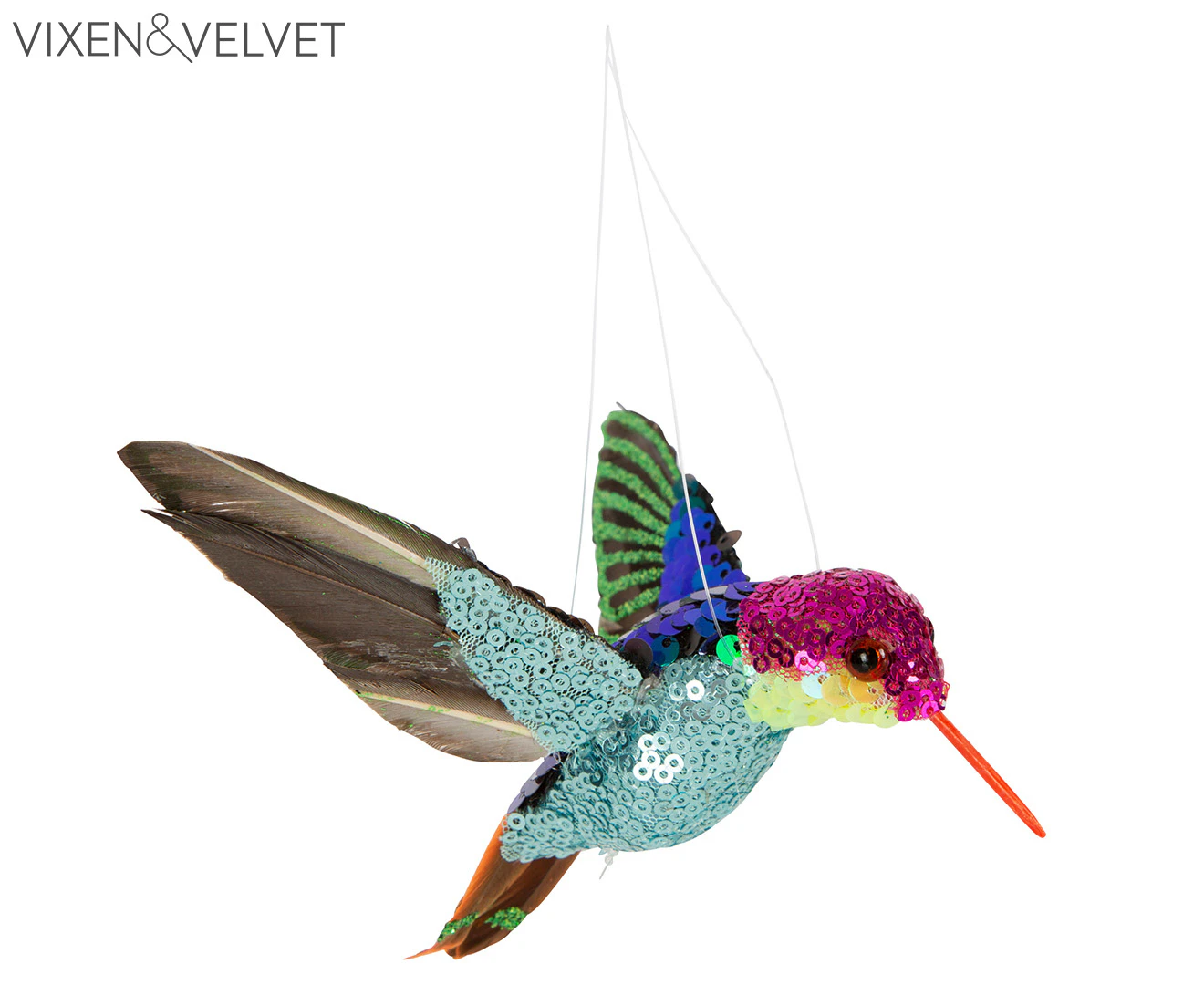 Vixen & Velvet Flitx Jewel Hummingbird Hanging Decoration - Multi