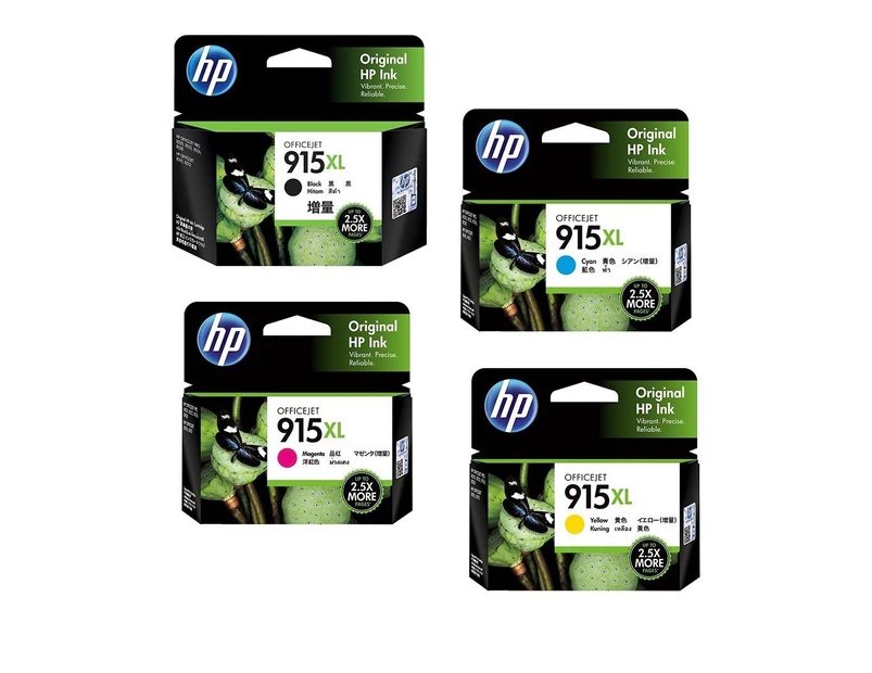 4 Pack HP 915XL Original High Yield Inkjet Cartridge 3YM22AA-3YM19AA 3YM22AA3YM19AA [1BK,1C,1M,1Y]