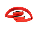 Foldable Bluetooth Wireless HiFi Headphones Noise Cancelling Over-Ear USB Stereo Gaming Earphones Red