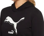 Puma Women's Puma Power Fleece Logo Hoodie - Puma Black