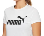 Puma Women's Essential Logo Tee / T-Shirt / Tshirt - Puma White