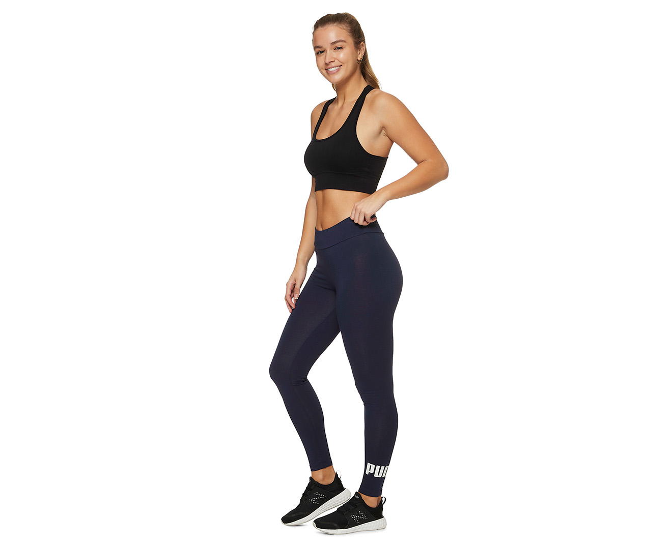 Puma Women's Essentials Logo Leggings / Tights - Grape Leaf