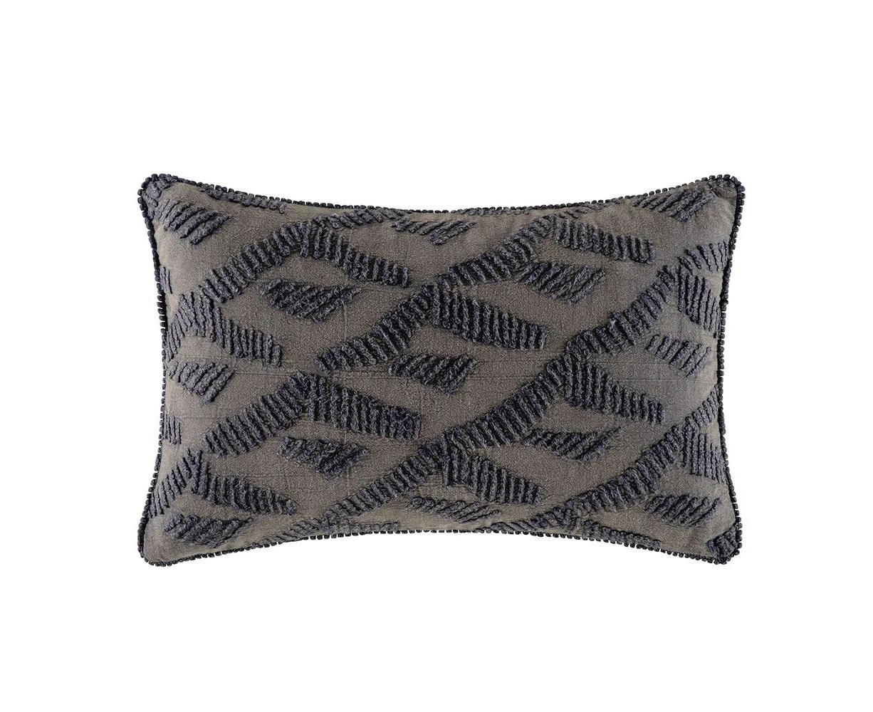 Crispin Cushion (Charcoal) - 35x55cm