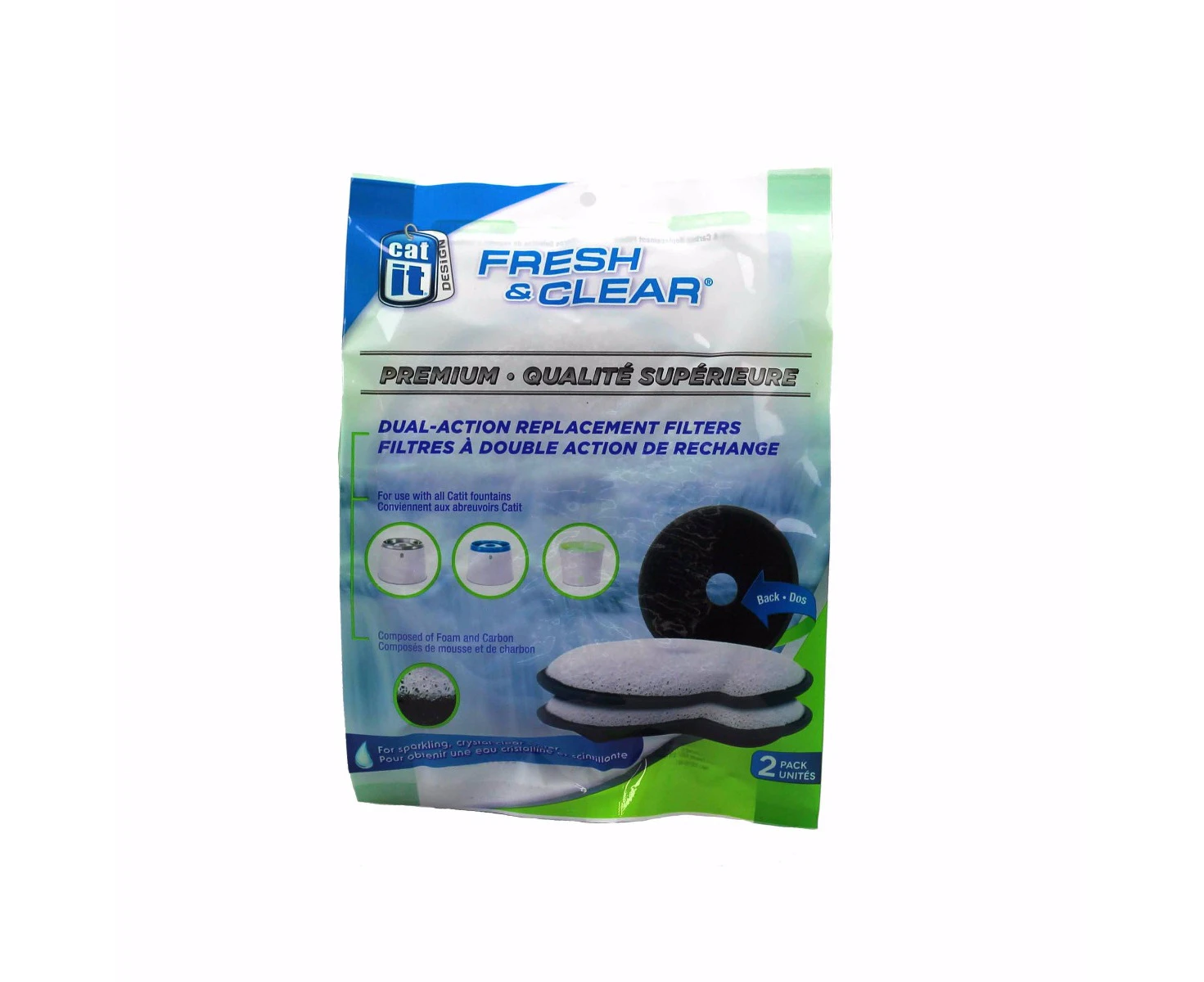 Catit  Fresh & Clear Replacement Filter Cartridges 2 Pack